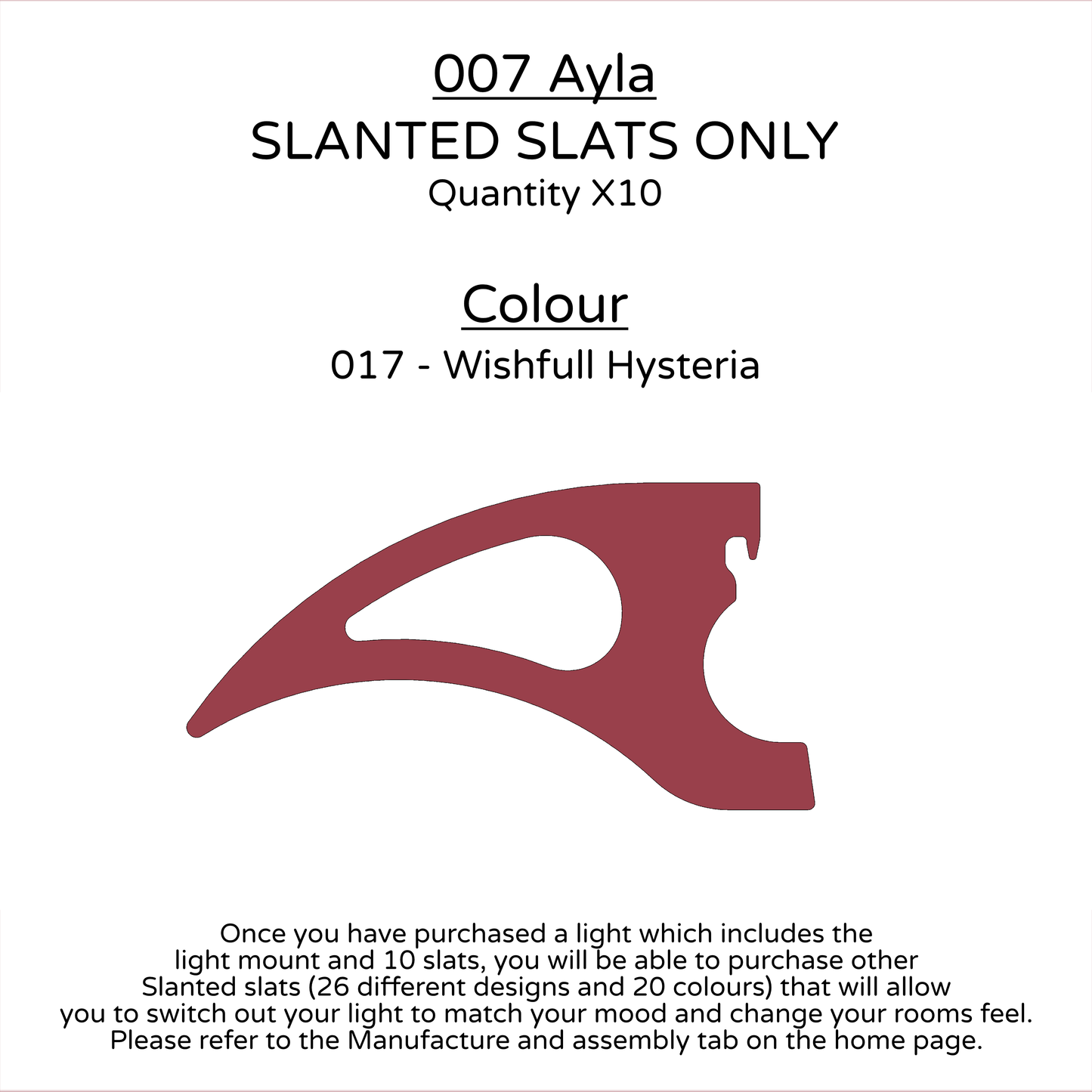 Ceiling Light - Slanted Slats - 007 Ayla