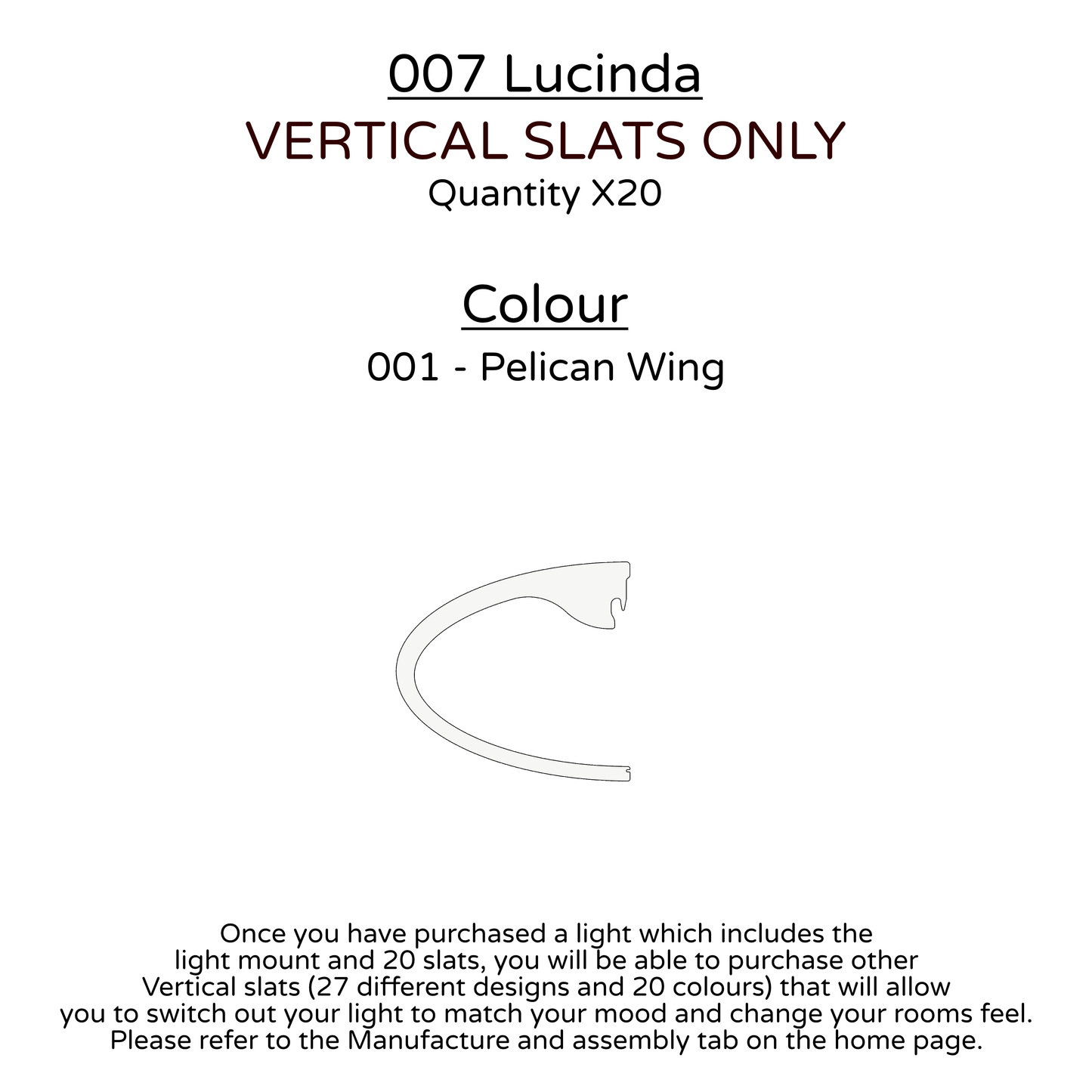 Ceiling Light - Vertical Slats - 007  Lucinda