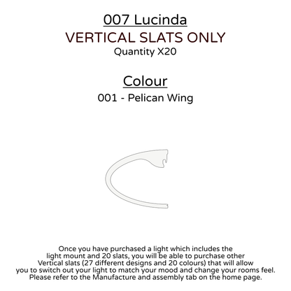 Ceiling Light - Vertical Slats - 007  Lucinda