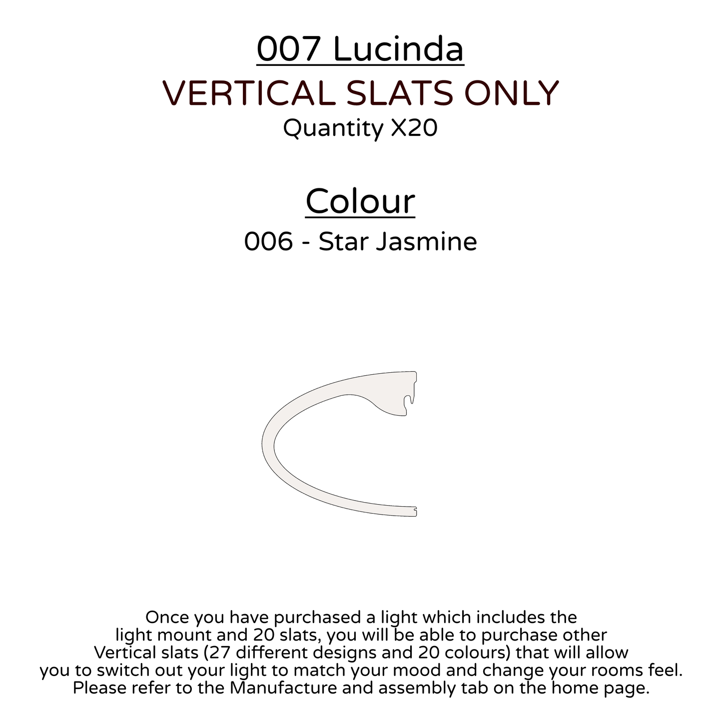 Ceiling Light - Vertical Slats - 007  Lucinda