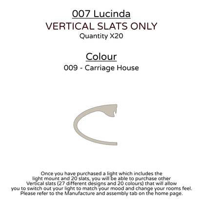 Ceiling Light - Vertical Slats - 007  Lucinda