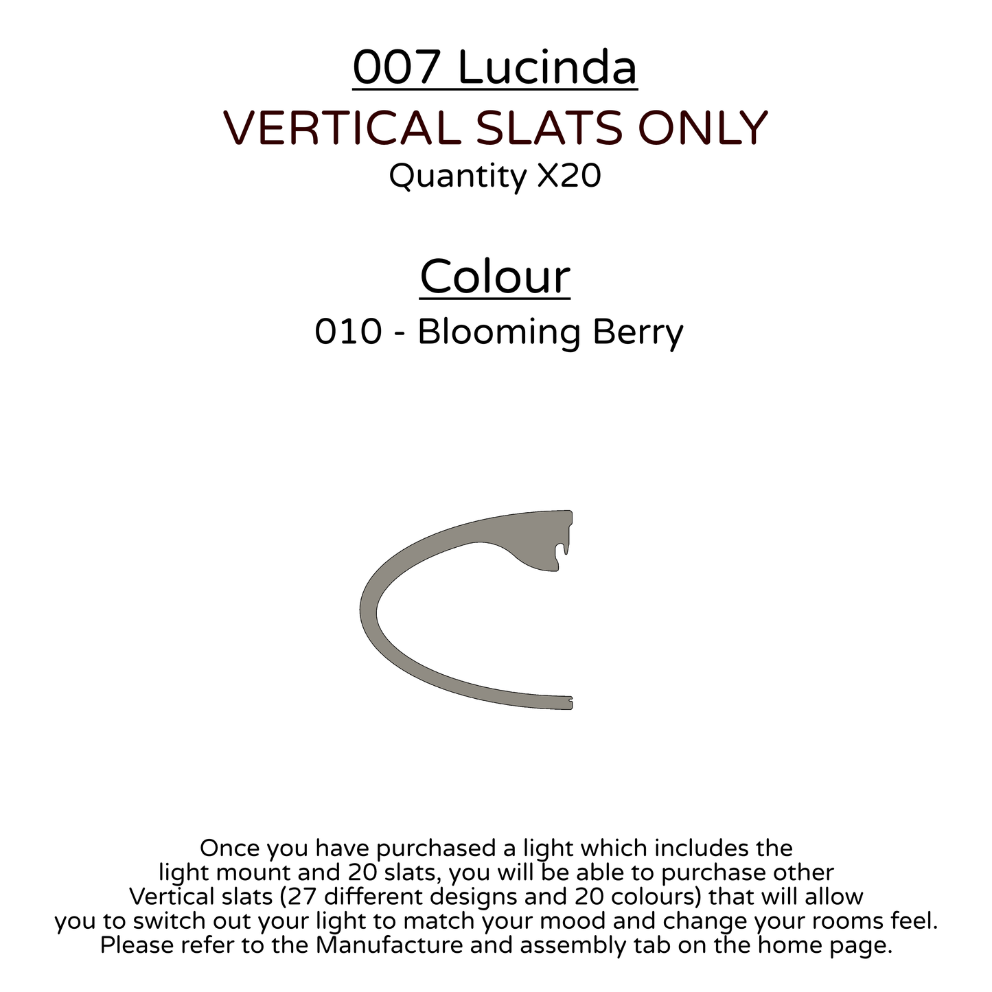 Ceiling Light - Vertical Slats - 007  Lucinda