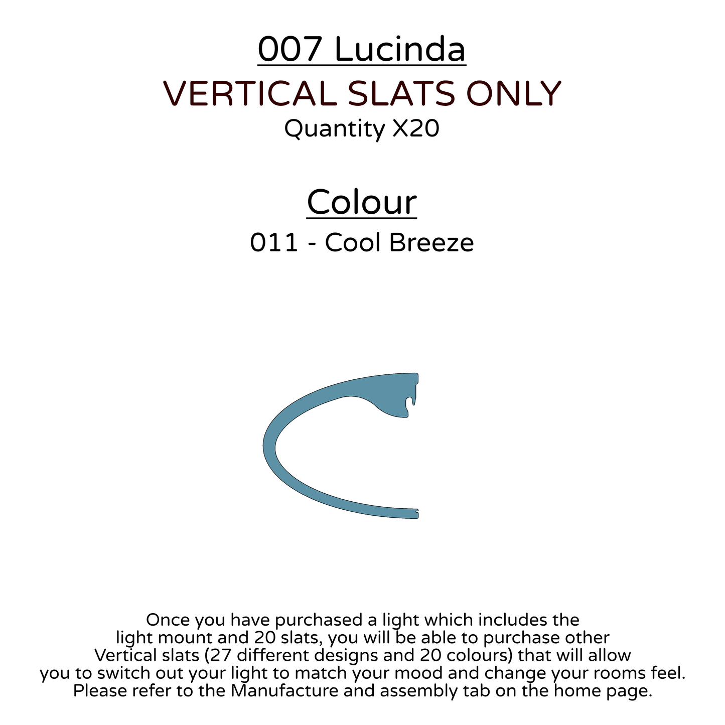 Ceiling Light - Vertical Slats - 007  Lucinda