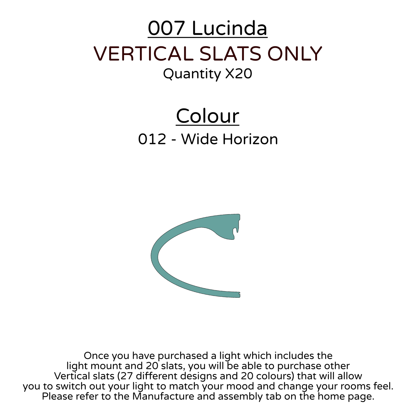Ceiling Light - Vertical Slats - 007  Lucinda