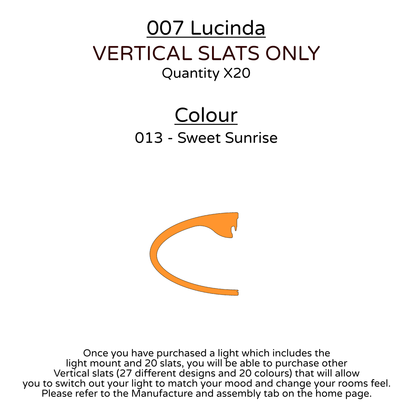 Ceiling Light - Vertical Slats - 007  Lucinda