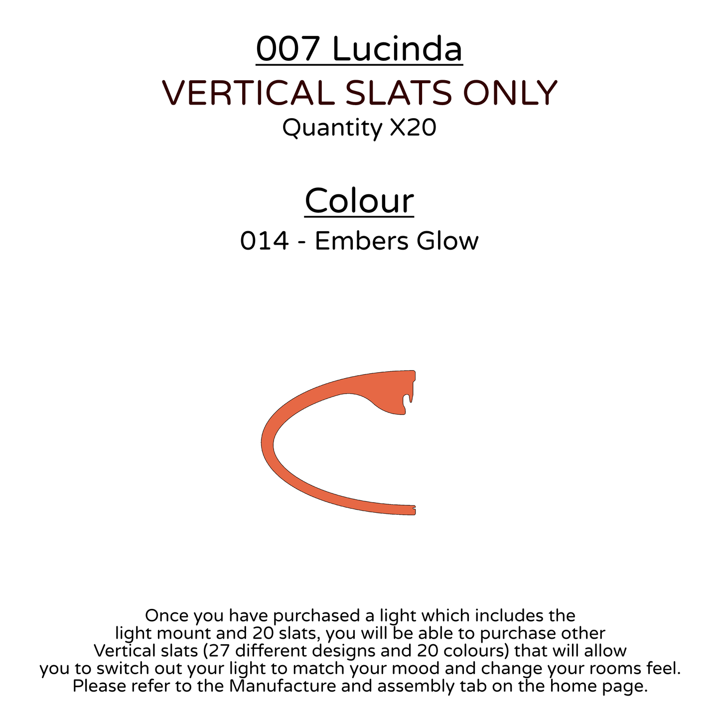 Ceiling Light - Vertical Slats - 007  Lucinda