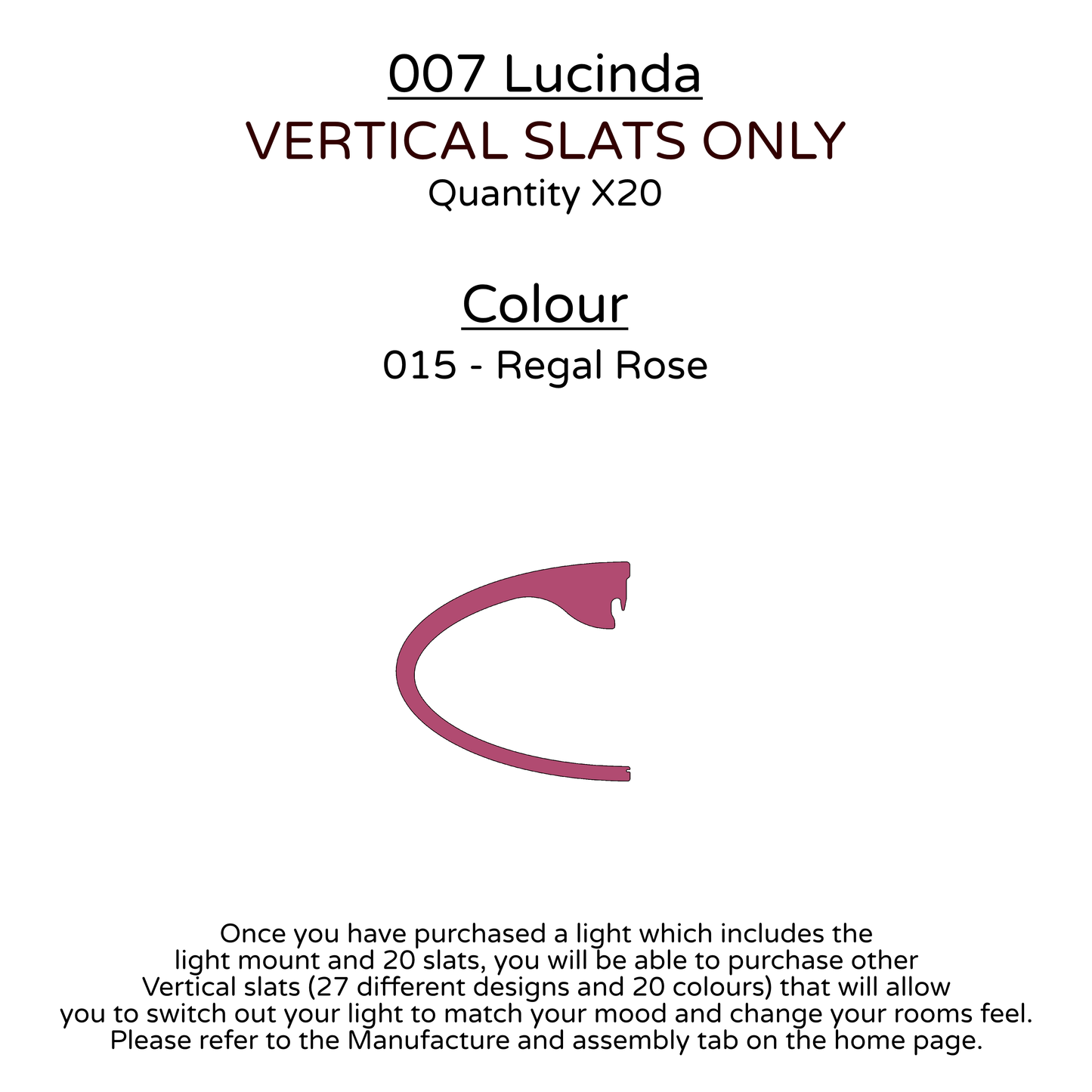 Ceiling Light - Vertical Slats - 007  Lucinda