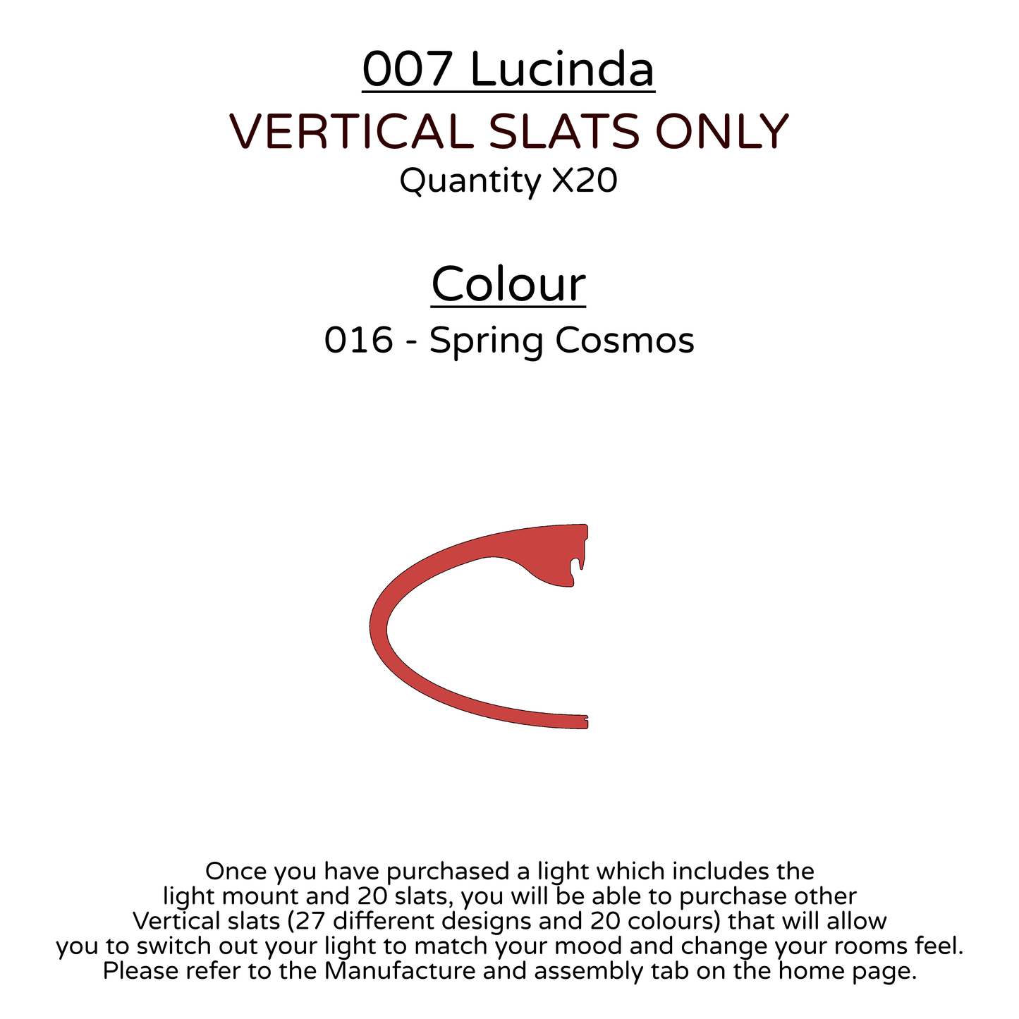 Ceiling Light - Vertical Slats - 007  Lucinda