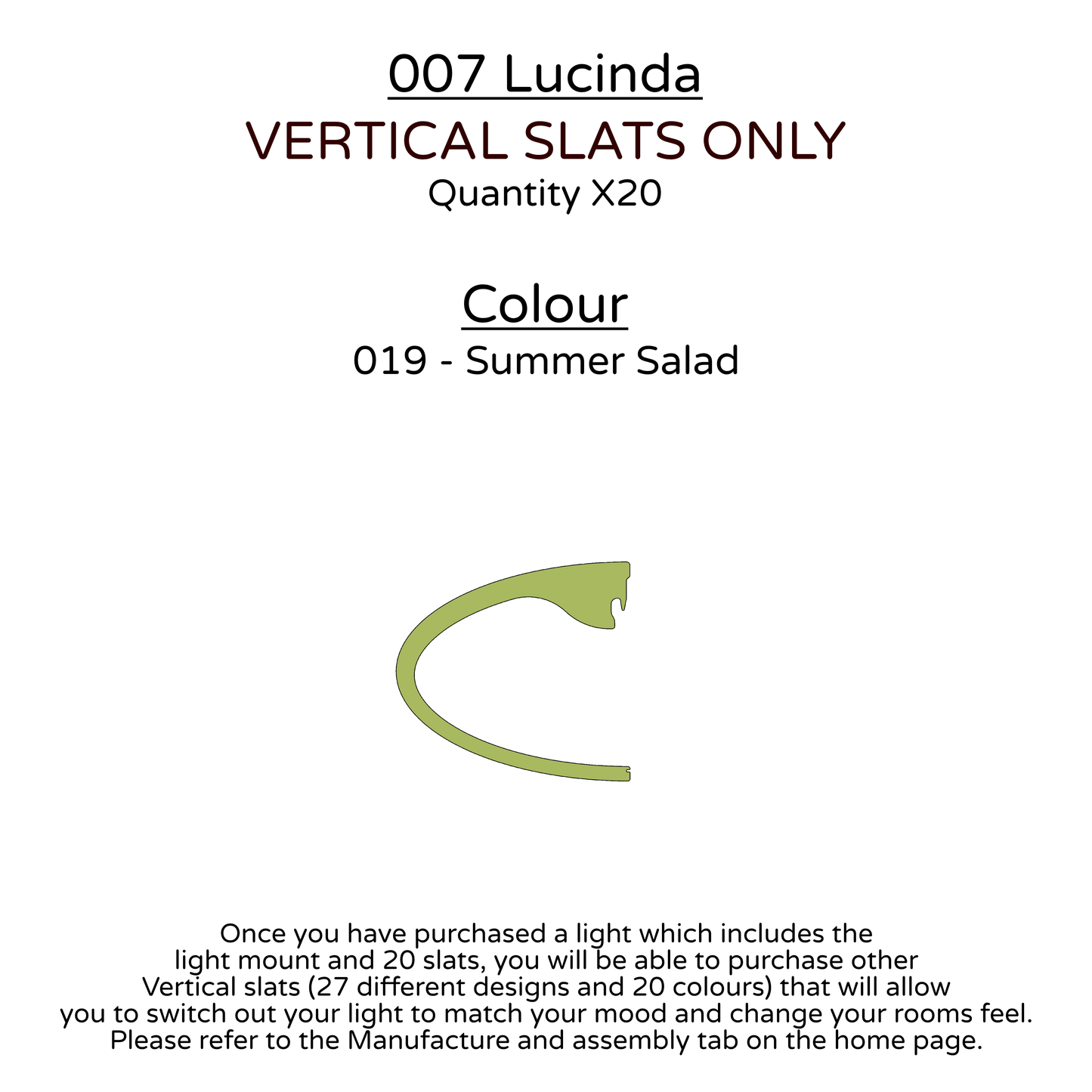 Ceiling Light - Vertical Slats - 007  Lucinda