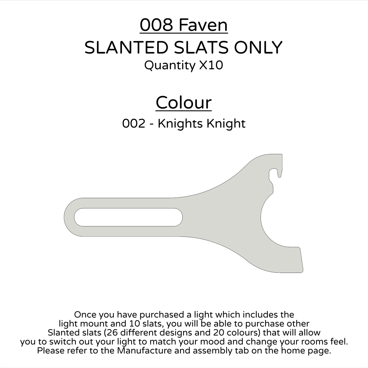 Ceiling Light - Slanted Slats - 008 Faven