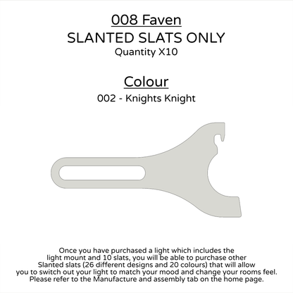 Ceiling Light - Slanted Slats - 008 Faven