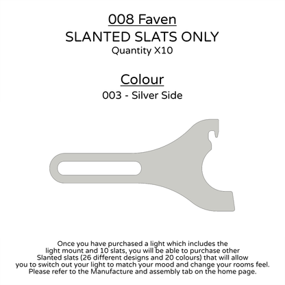 Ceiling Light - Slanted Slats - 008 Faven