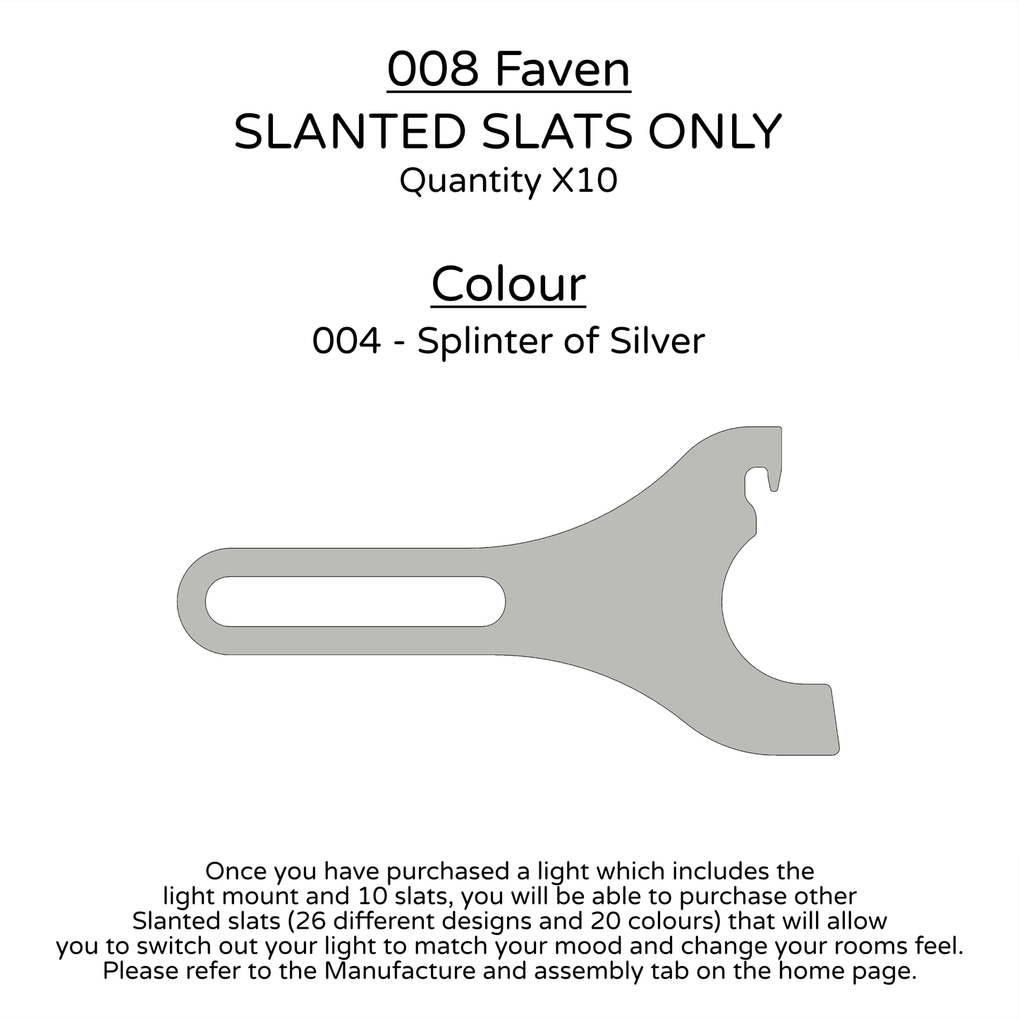 Ceiling Light - Slanted Slats - 008 Faven