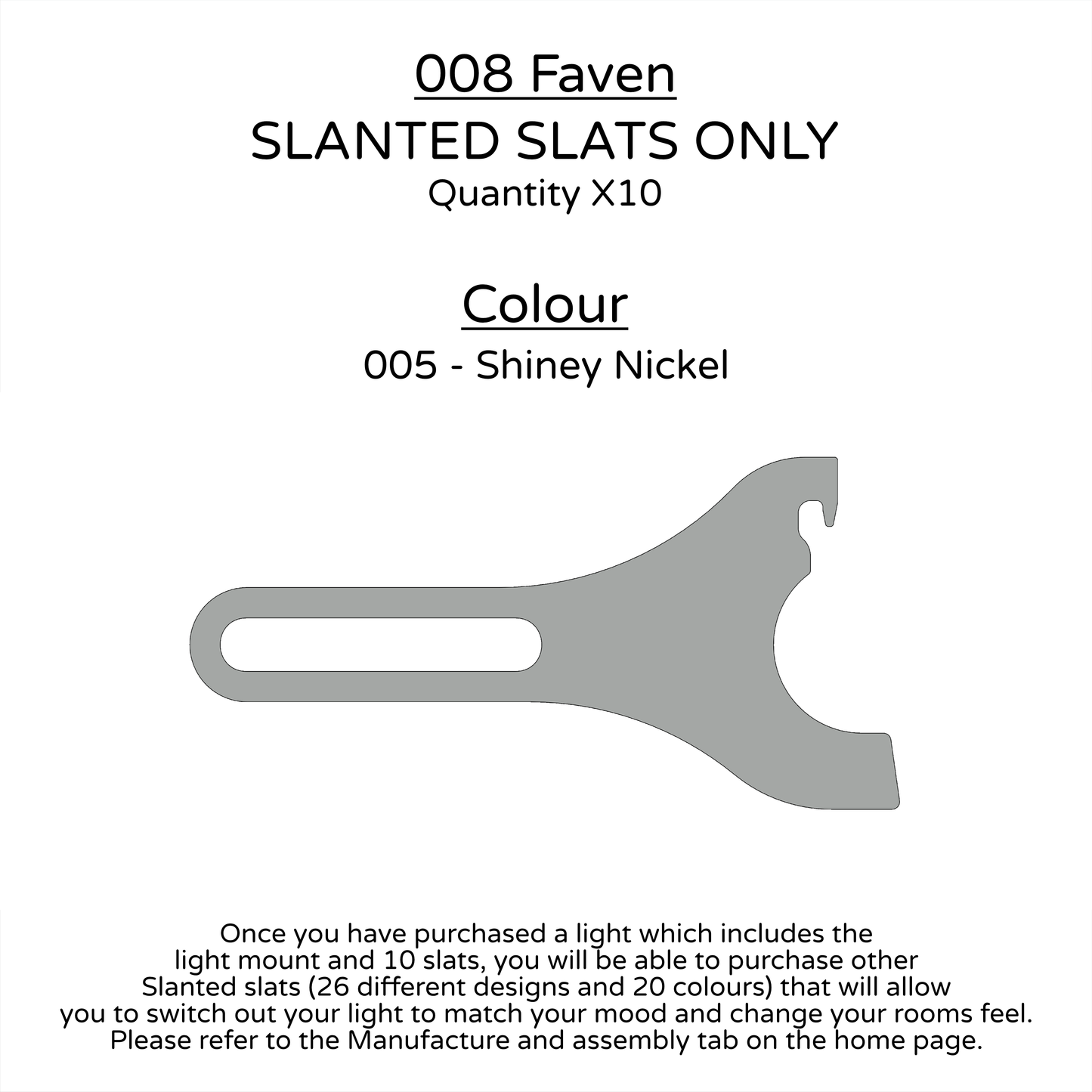 Ceiling Light - Slanted Slats - 008 Faven