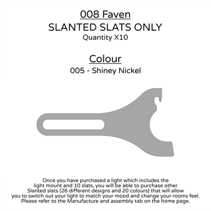 Ceiling Light - Slanted Slats - 008 Faven