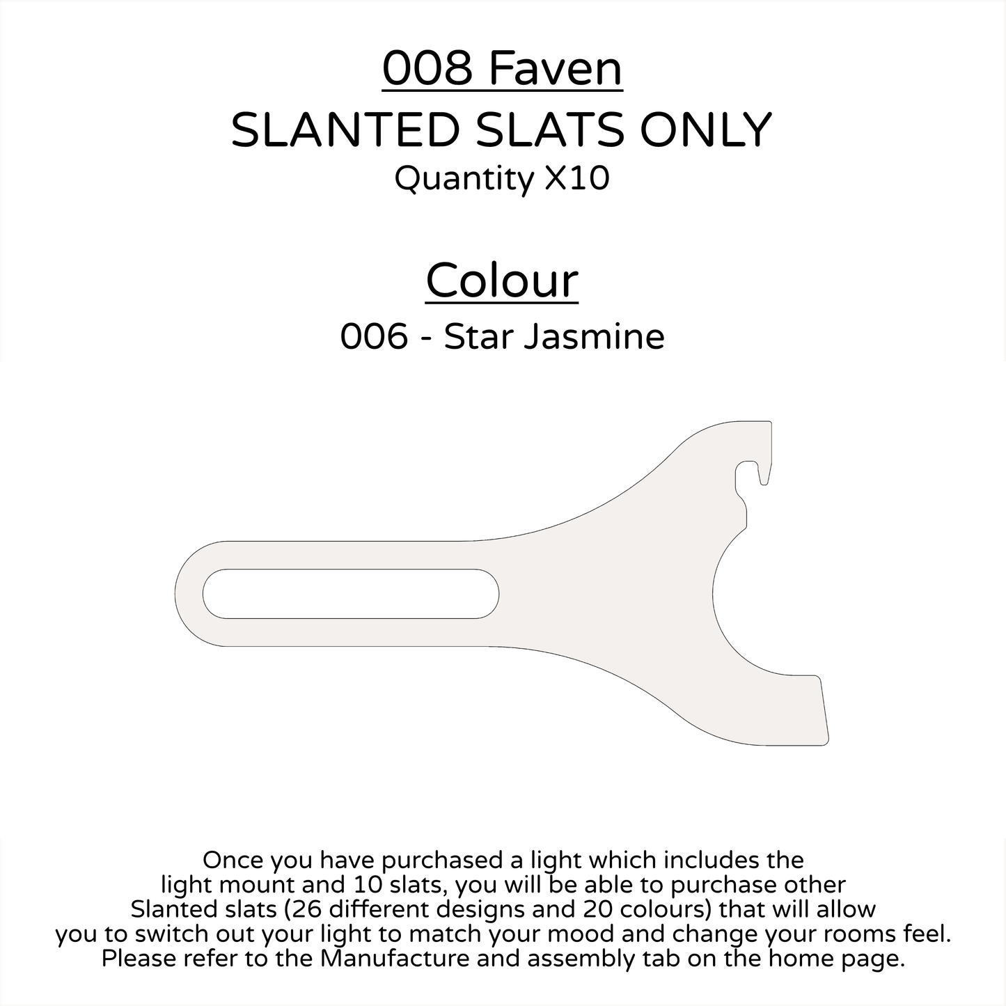 Ceiling Light - Slanted Slats - 008 Faven