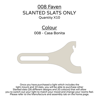 Ceiling Light - Slanted Slats - 008 Faven
