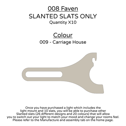 Ceiling Light - Slanted Slats - 008 Faven