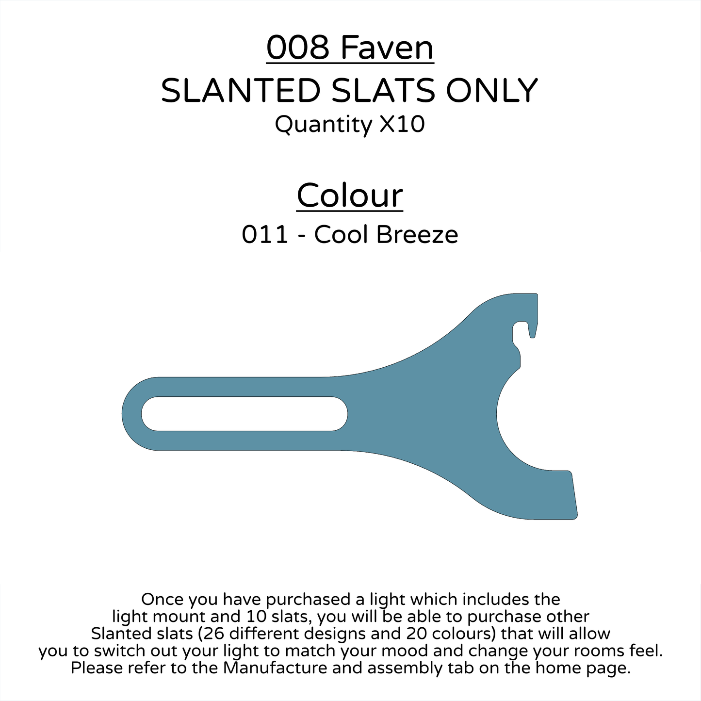 Ceiling Light - Slanted Slats - 008 Faven