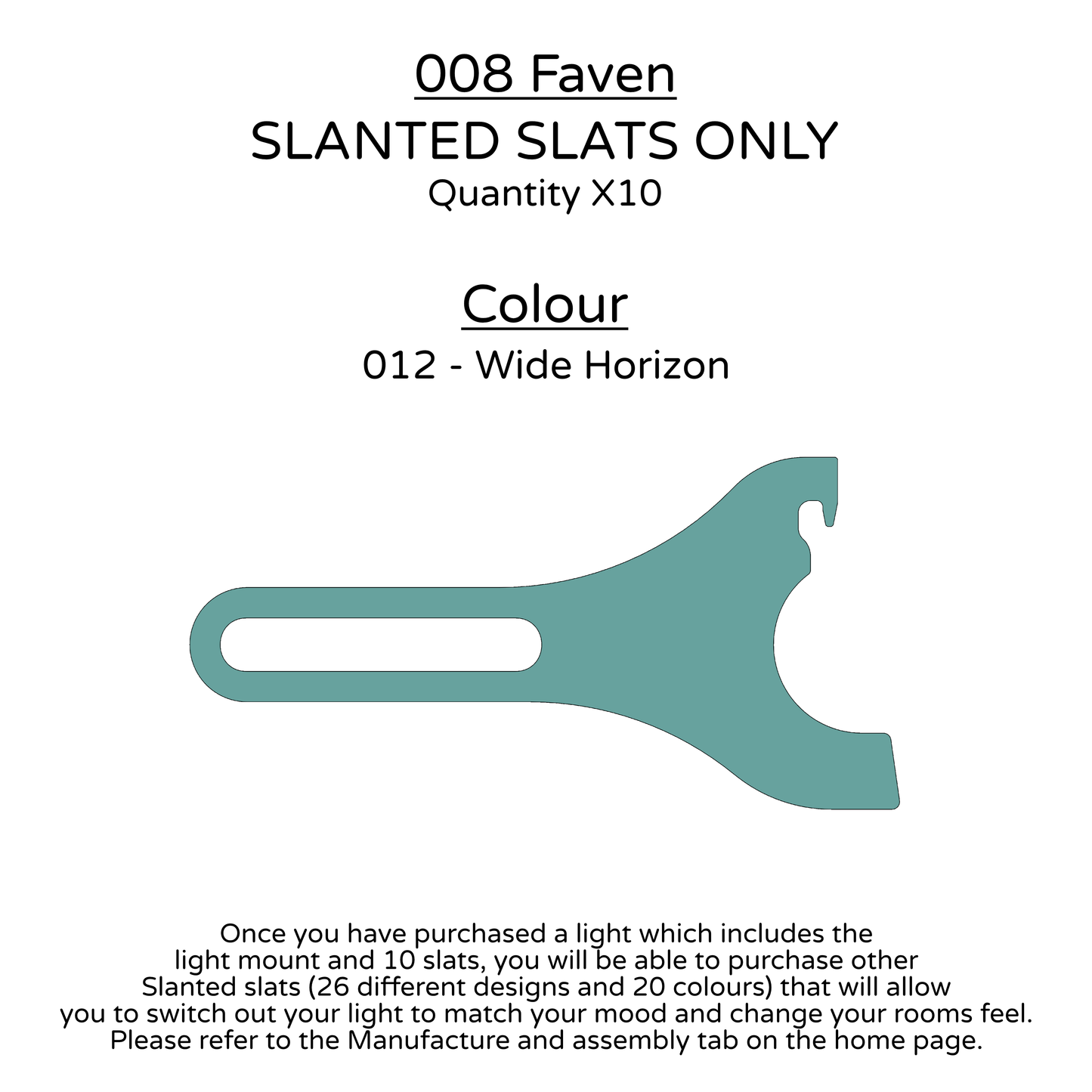 Ceiling Light - Slanted Slats - 008 Faven