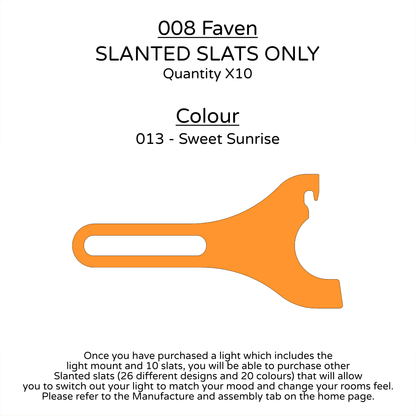 Ceiling Light - Slanted Slats - 008 Faven