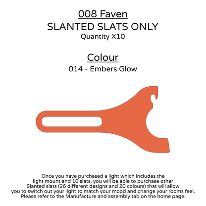 Ceiling Light - Slanted Slats - 008 Faven