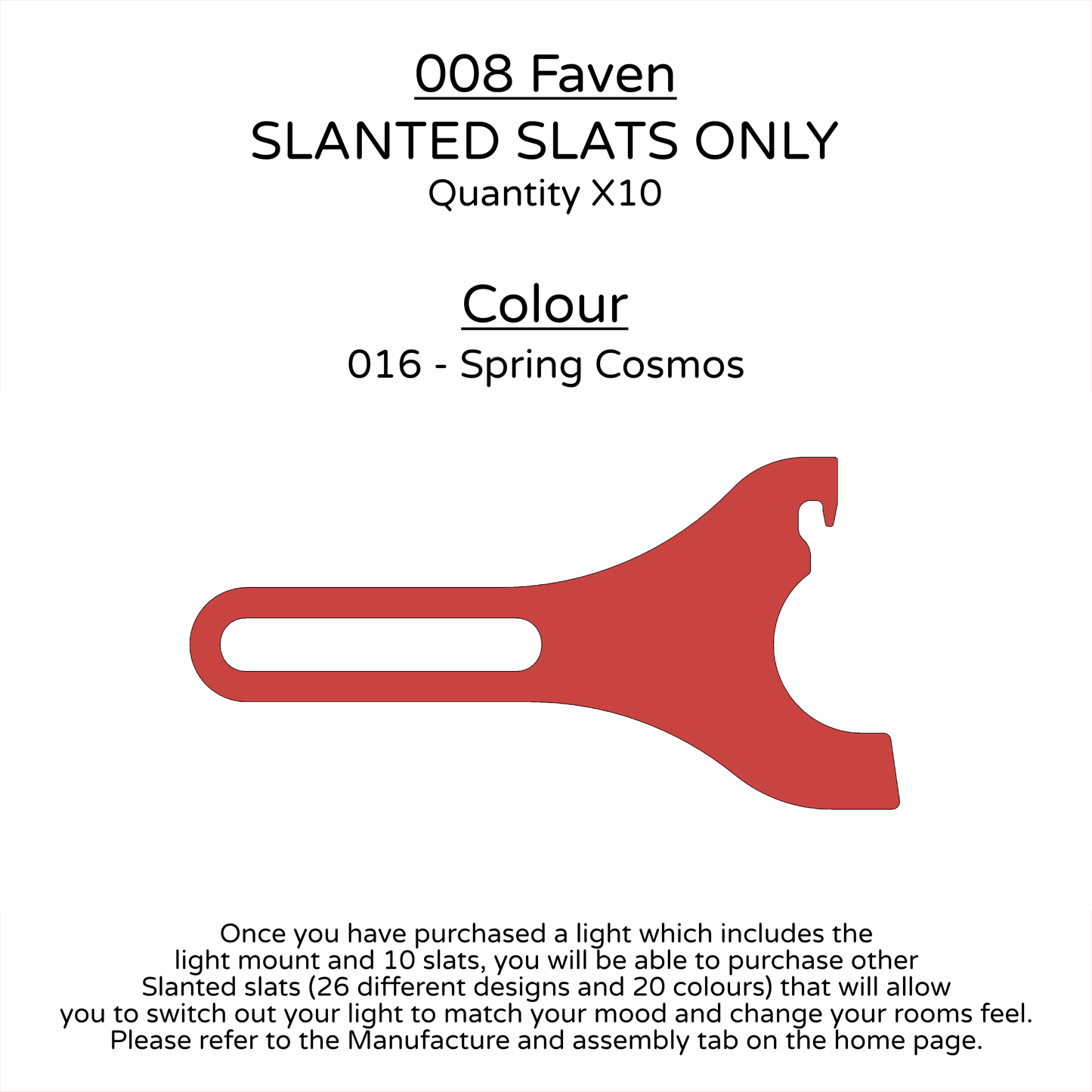 Ceiling Light - Slanted Slats - 008 Faven