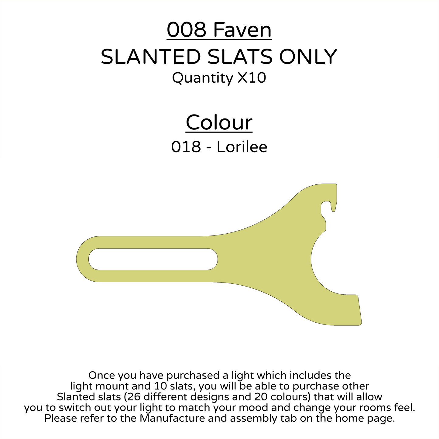 Ceiling Light - Slanted Slats - 008 Faven