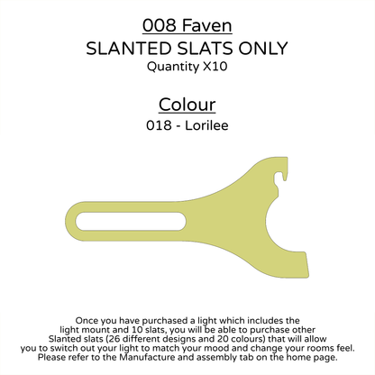 Ceiling Light - Slanted Slats - 008 Faven