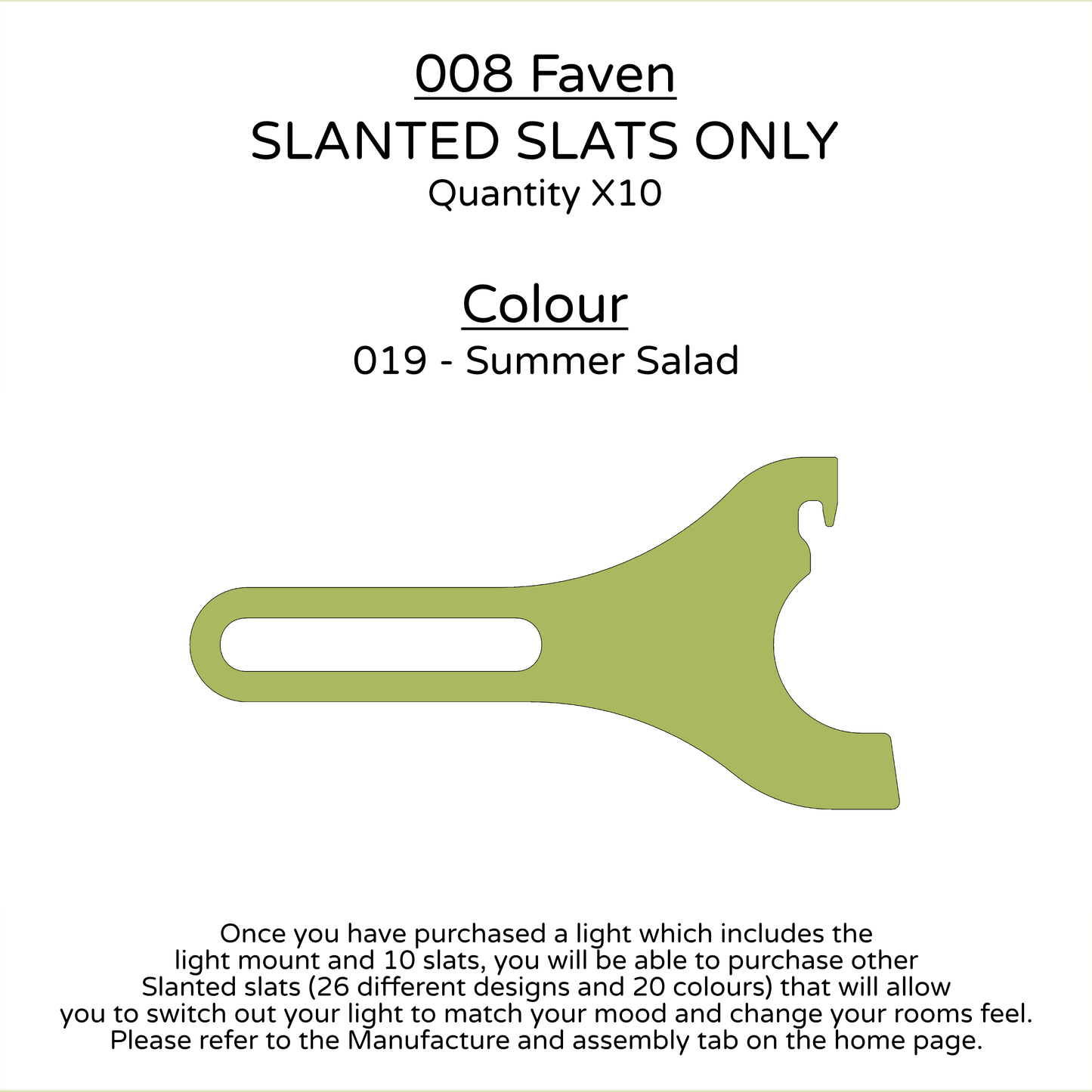 Ceiling Light - Slanted Slats - 008 Faven