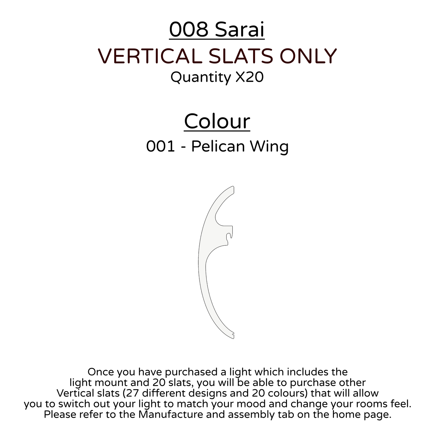 Ceiling Light - Vertical Slats - 008 Sarai