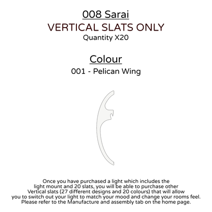 Ceiling Light - Vertical Slats - 008 Sarai