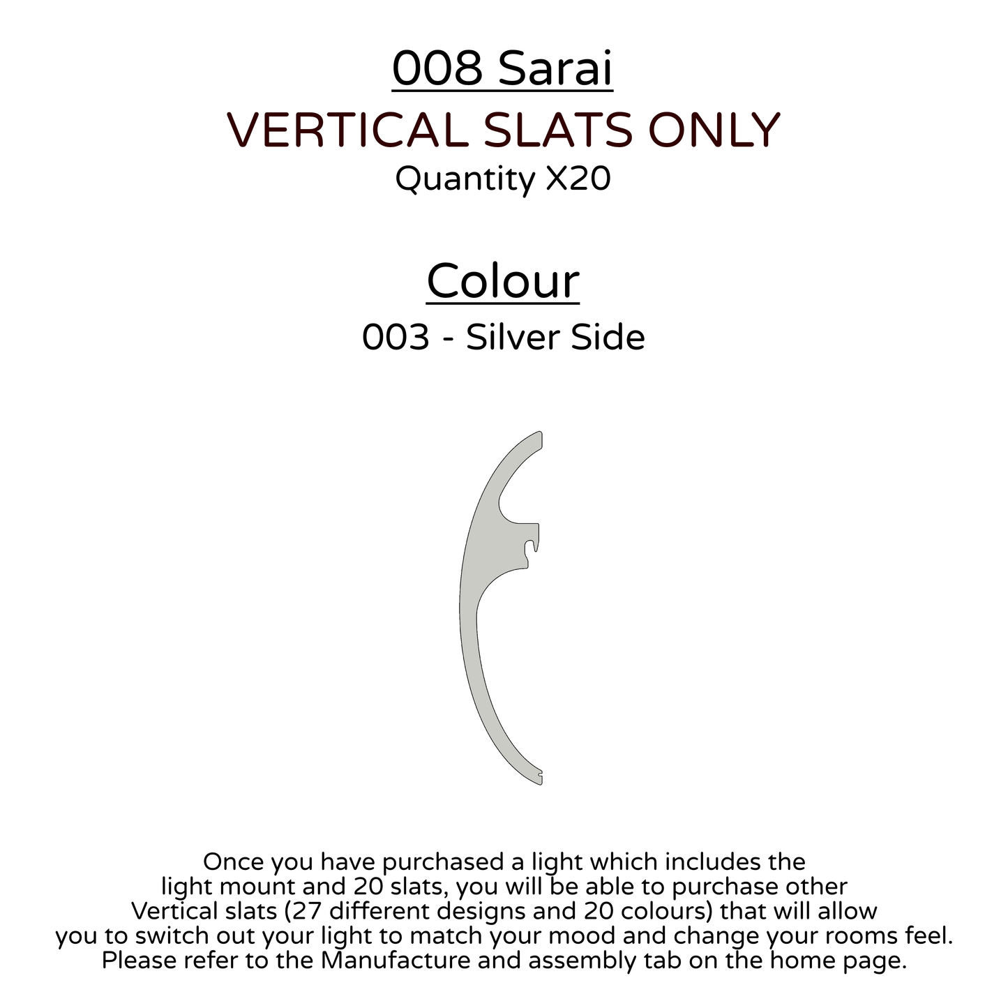 Ceiling Light - Vertical Slats - 008 Sarai