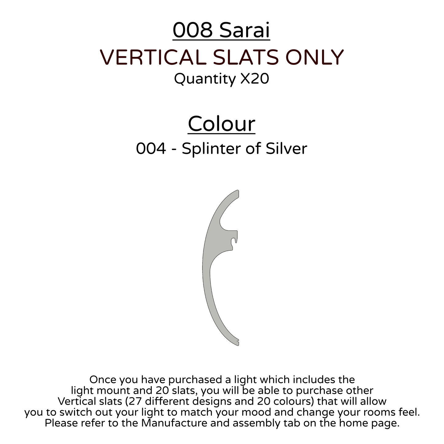 Ceiling Light - Vertical Slats - 008 Sarai