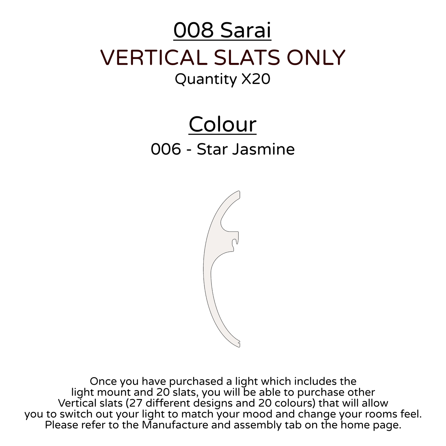 Ceiling Light - Vertical Slats - 008 Sarai