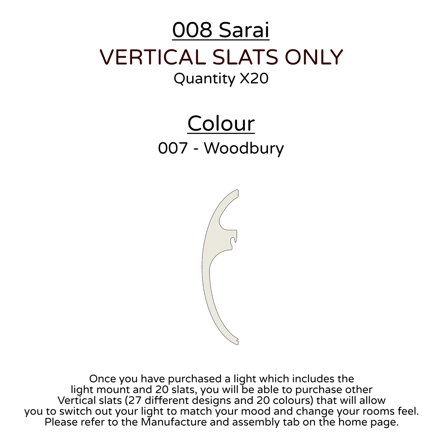 Ceiling Light - Vertical Slats - 008 Sarai