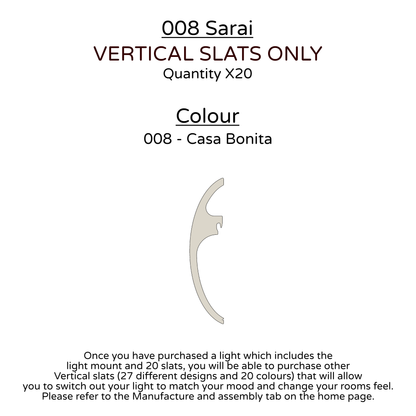 Ceiling Light - Vertical Slats - 008 Sarai