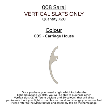 Ceiling Light - Vertical Slats - 008 Sarai