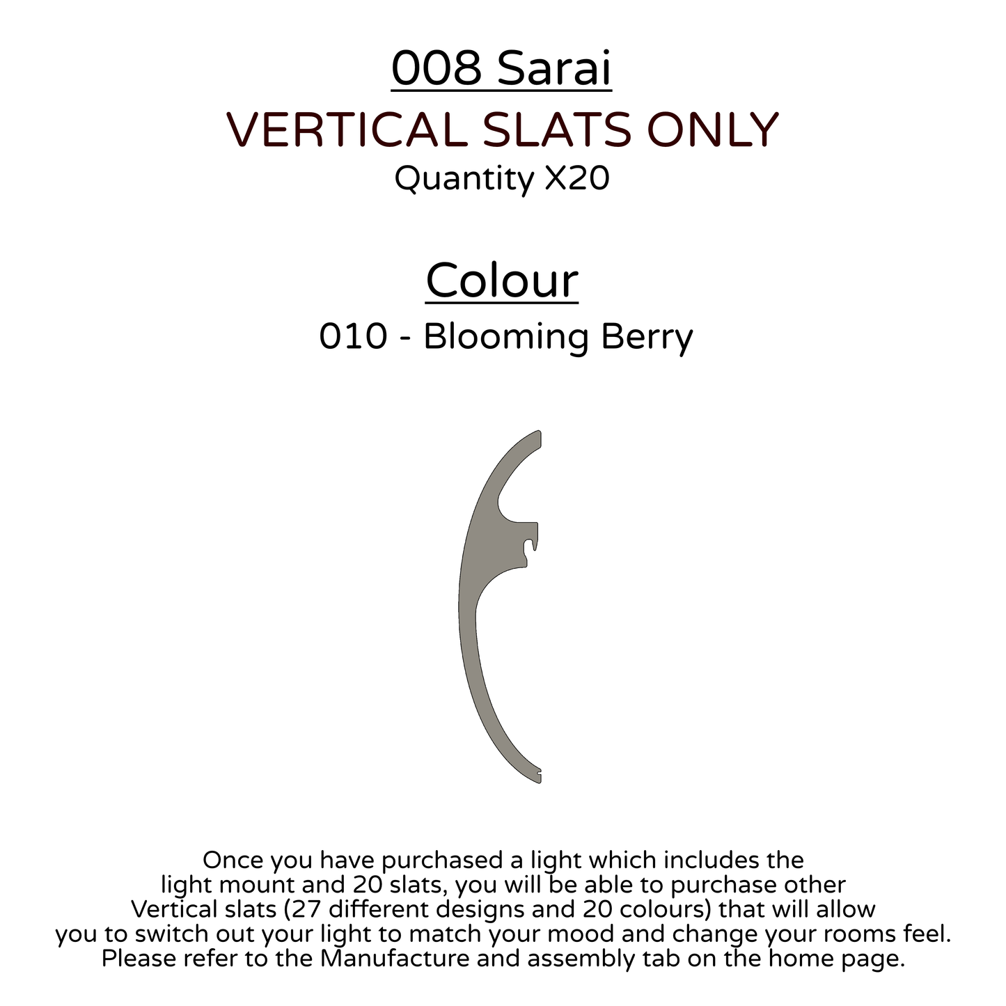 Ceiling Light - Vertical Slats - 008 Sarai