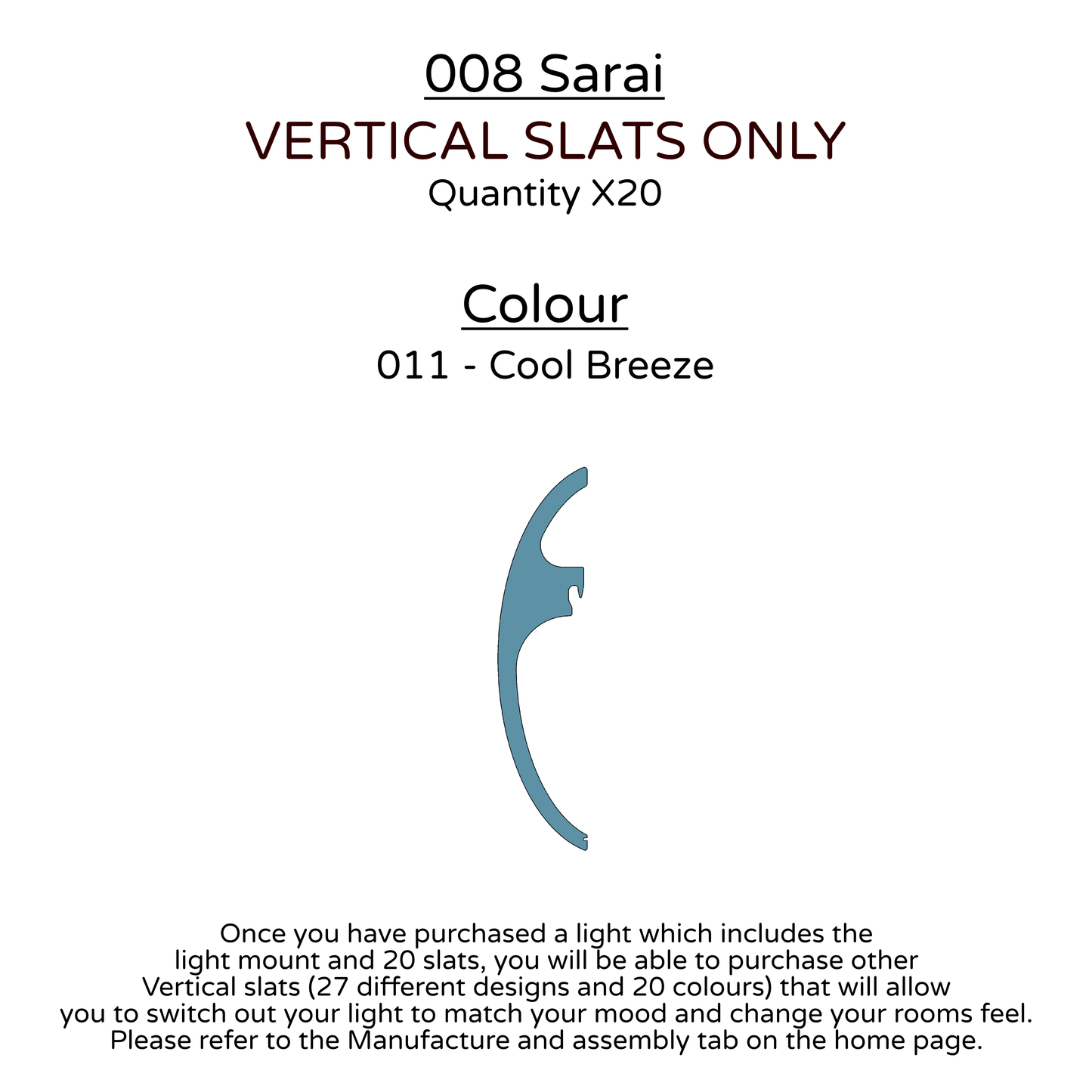 Ceiling Light - Vertical Slats - 008 Sarai