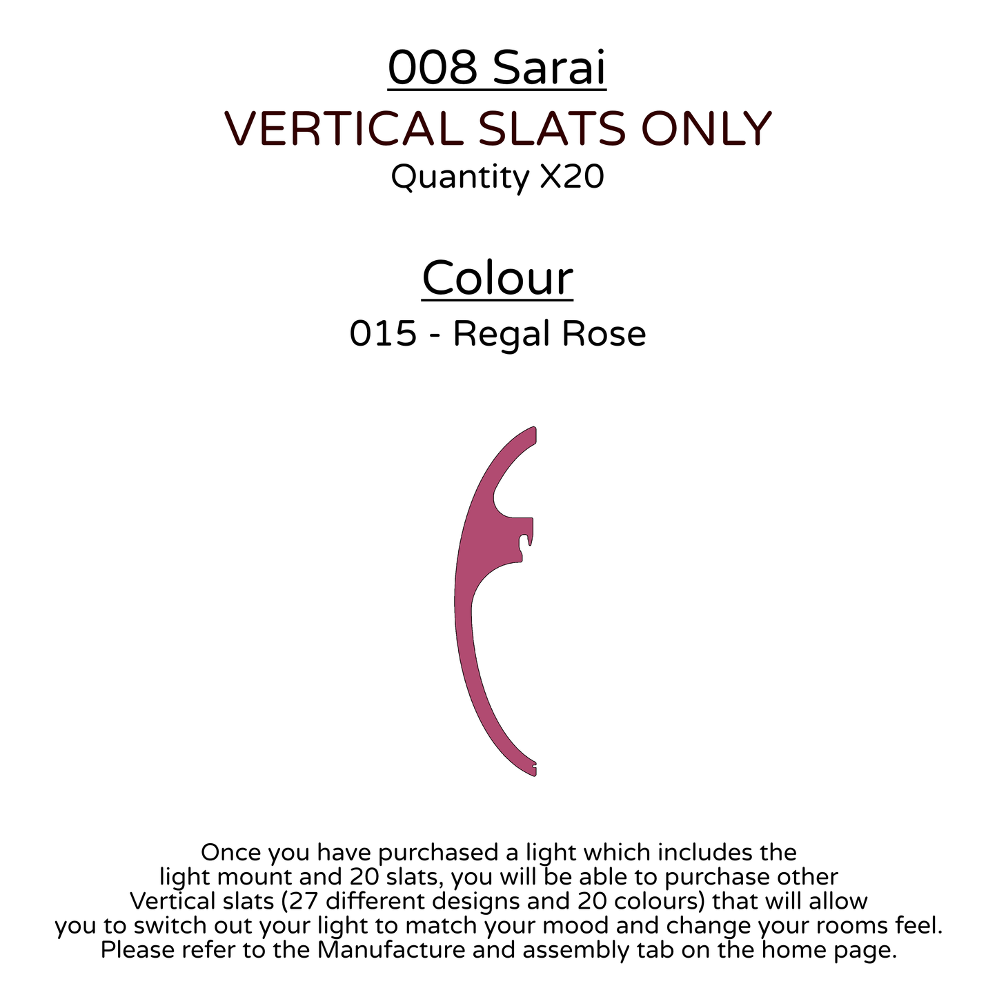 Ceiling Light - Vertical Slats - 008 Sarai