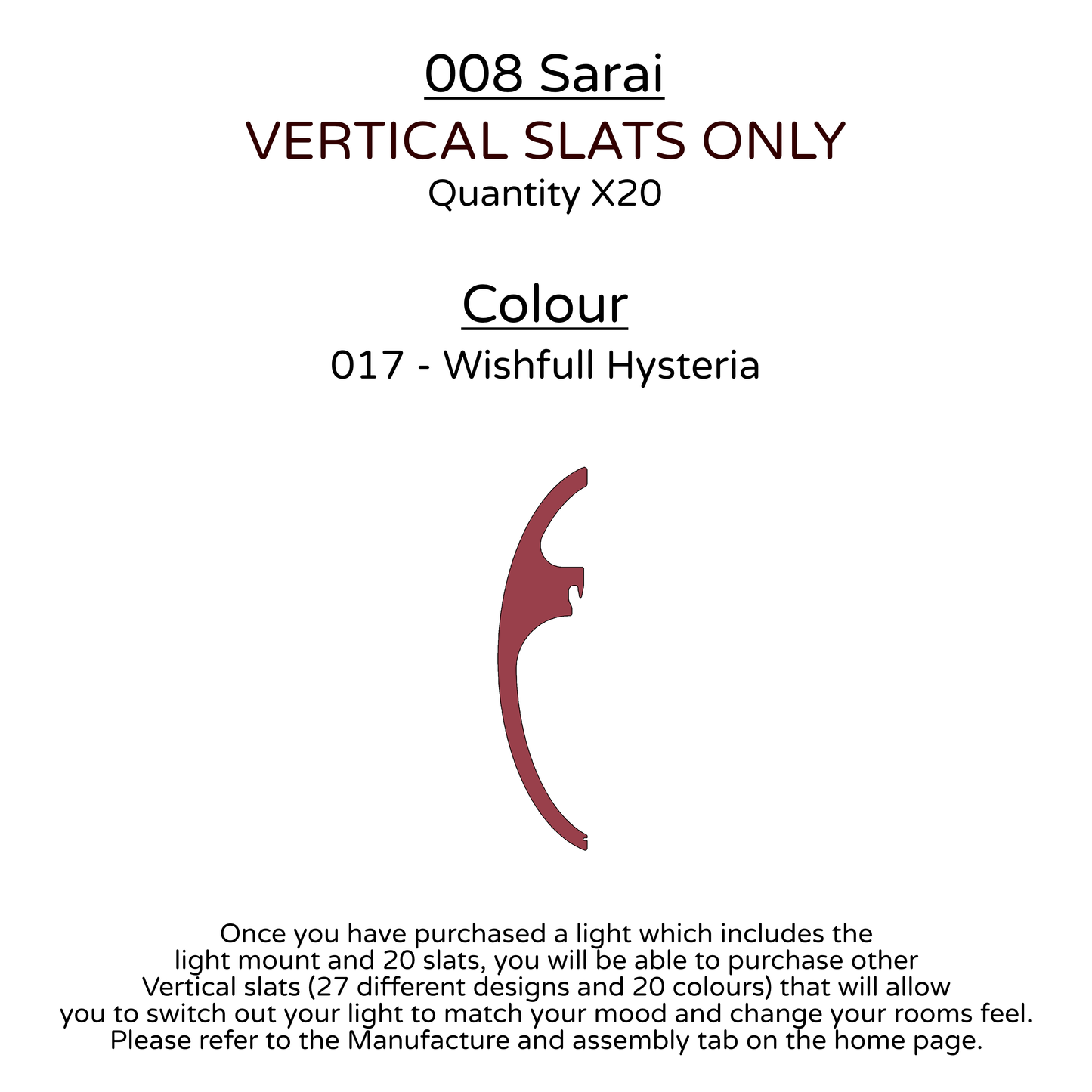 Ceiling Light - Vertical Slats - 008 Sarai