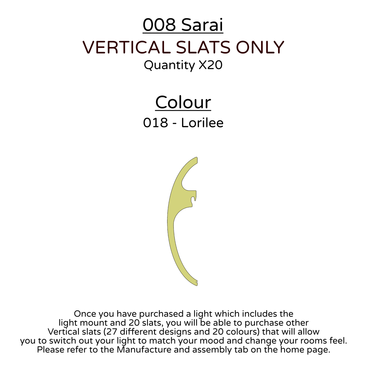 Ceiling Light - Vertical Slats - 008 Sarai