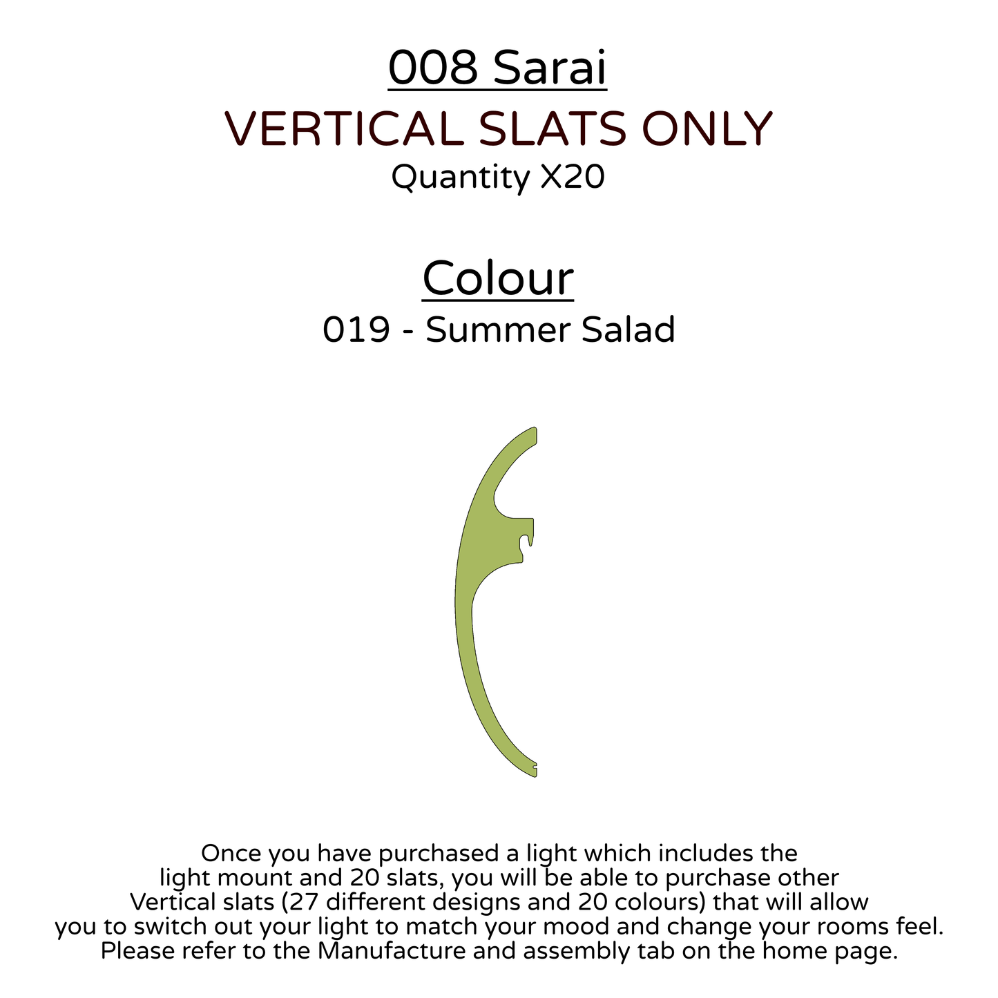 Ceiling Light - Vertical Slats - 008 Sarai