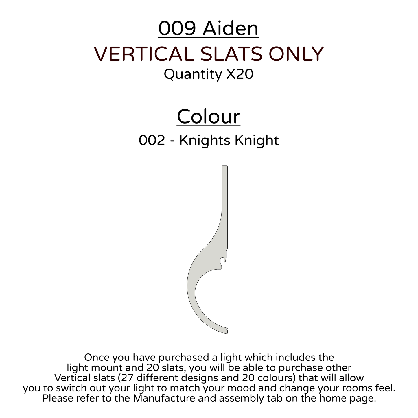 Ceiling Light - Vertical Slats - 009 Aiden