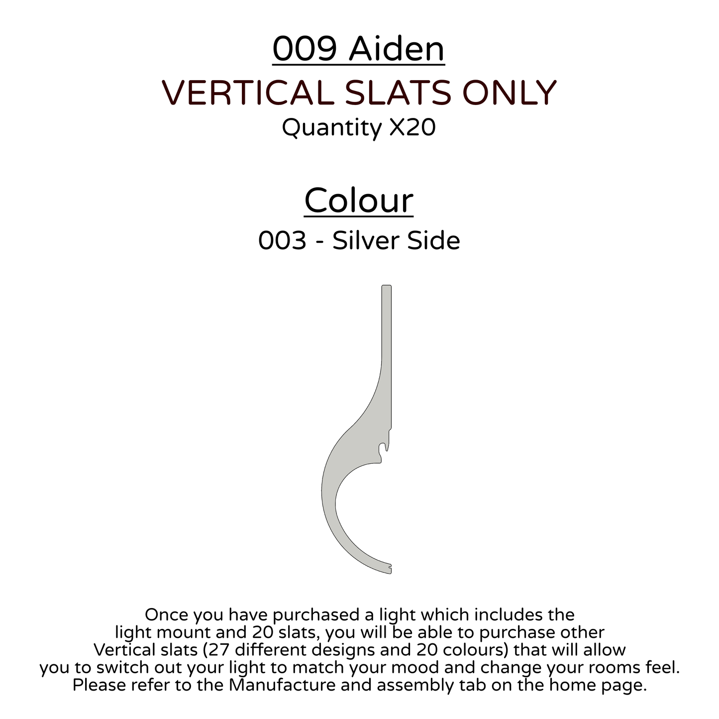 Ceiling Light - Vertical Slats - 009 Aiden