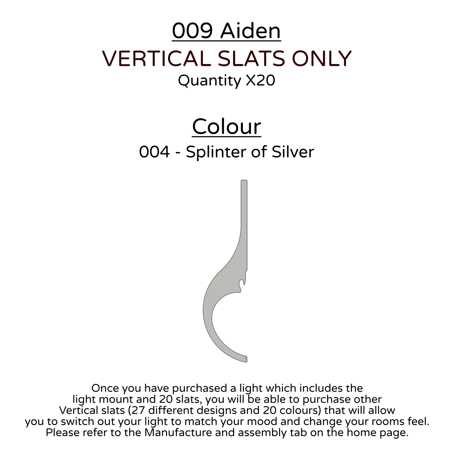 Ceiling Light - Vertical Slats - 009 Aiden