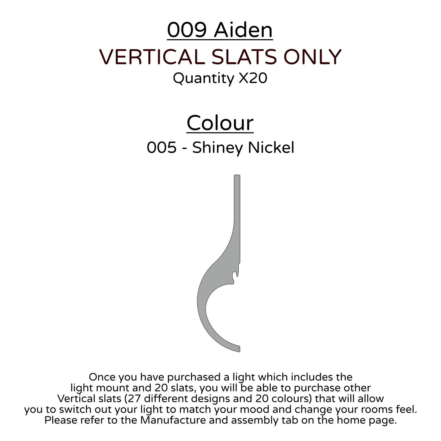 Ceiling Light - Vertical Slats - 009 Aiden