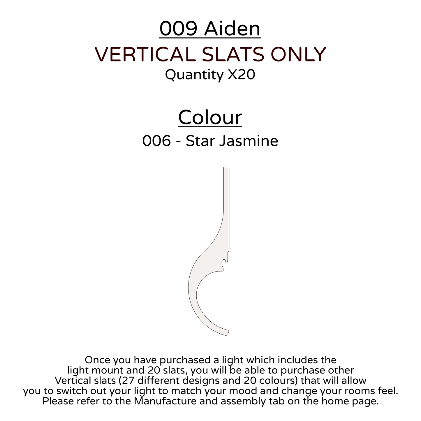 Ceiling Light - Vertical Slats - 009 Aiden