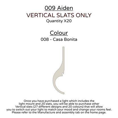 Ceiling Light - Vertical Slats - 009 Aiden